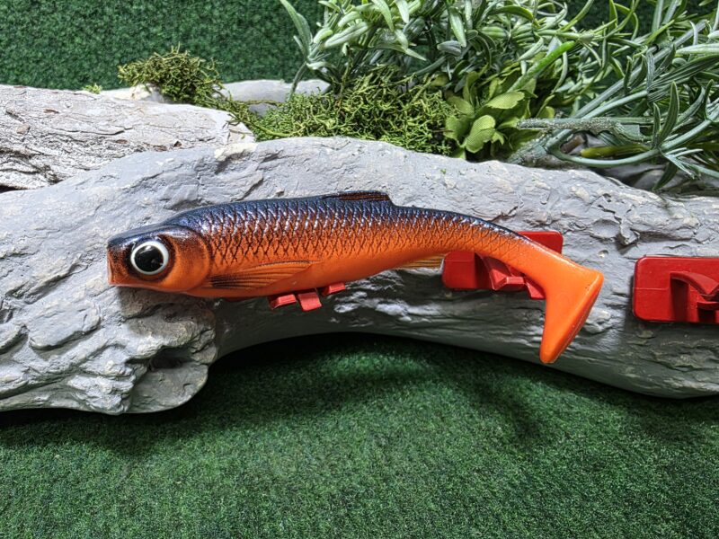 Skinny 2 12,5 cm POMARANCZA FLUO Z NIEBIESKĄ OPALIZACJĄ